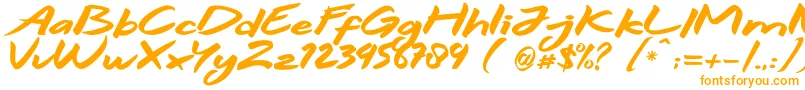 Hitam Font – Orange Fonts on White Background
