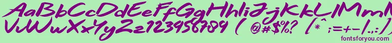 Hitam Font – Purple Fonts on Green Background