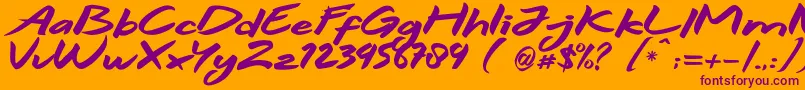 Hitam Font – Purple Fonts on Orange Background