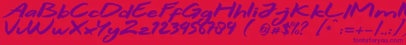 Hitam Font – Purple Fonts on Red Background