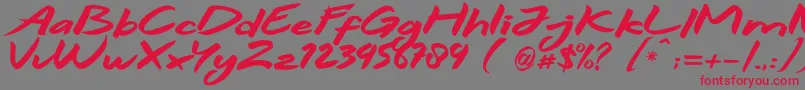 Hitam Font – Red Fonts on Gray Background