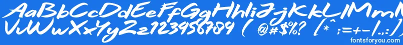 Hitam Font – White Fonts on Blue Background