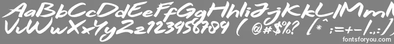 Hitam Font – White Fonts on Gray Background