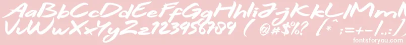 Hitam Font – White Fonts on Pink Background