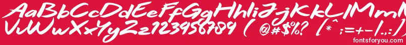 Hitam Font – White Fonts on Red Background