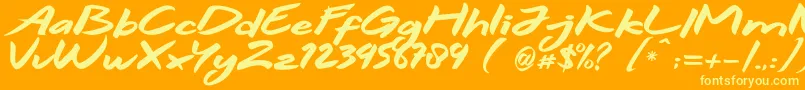 Hitam Font – Yellow Fonts on Orange Background