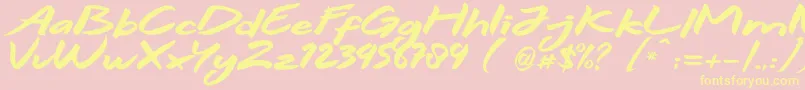 Hitam Font – Yellow Fonts on Pink Background
