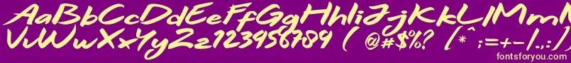 Hitam Font – Yellow Fonts on Purple Background