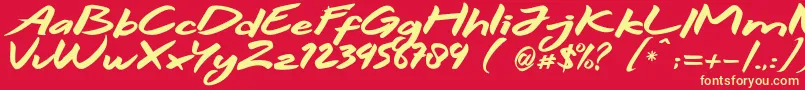 Hitam Font – Yellow Fonts on Red Background