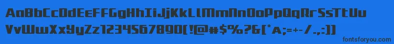 Subadaiexpand Font – Black Fonts on Blue Background