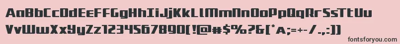 Subadaiexpand Font – Black Fonts on Pink Background