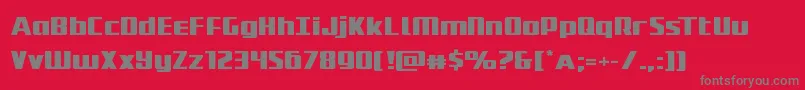 Subadaiexpand-fontti – harmaat kirjasimet punaisella taustalla