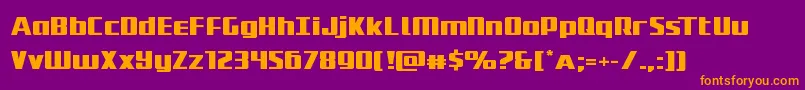 Subadaiexpand Font – Orange Fonts on Purple Background