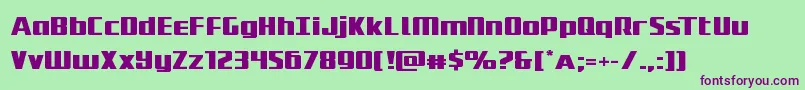 Subadaiexpand Font – Purple Fonts on Green Background