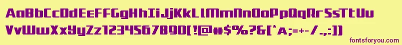 Subadaiexpand Font – Purple Fonts on Yellow Background