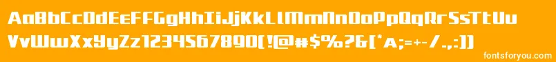 Subadaiexpand Font – White Fonts on Orange Background