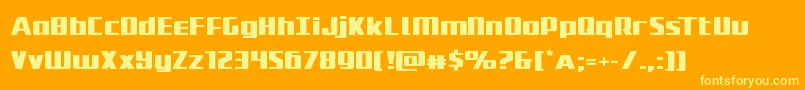 Subadaiexpand Font – Yellow Fonts on Orange Background