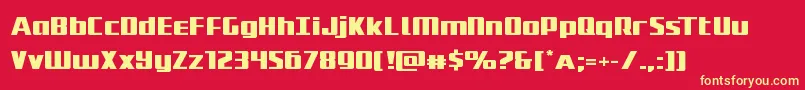 Шрифт Subadaiexpand – жёлтые шрифты на красном фоне