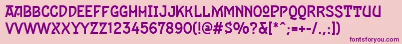 SilvaModern Font – Purple Fonts on Pink Background