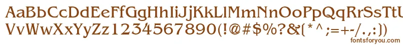 Шрифт BenguiatRegular – коричневые шрифты на белом фоне