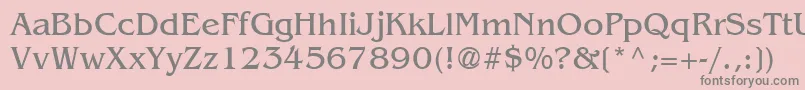 BenguiatRegular Font – Gray Fonts on Pink Background