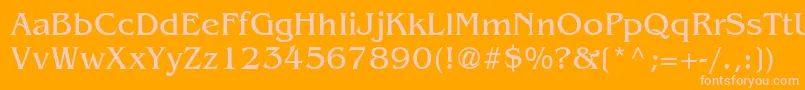 BenguiatRegular Font – Pink Fonts on Orange Background