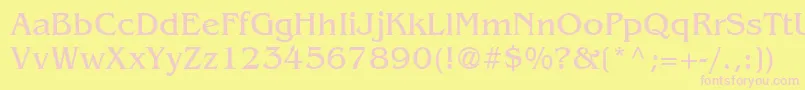BenguiatRegular Font – Pink Fonts on Yellow Background