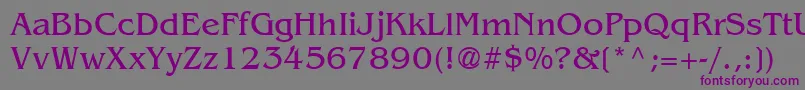 BenguiatRegular-Schriftart – Violette Schriften auf grauem Hintergrund