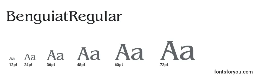 Размеры шрифта BenguiatRegular