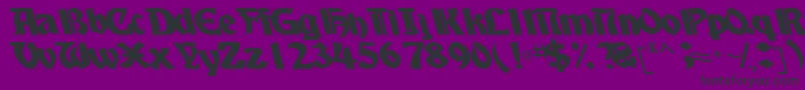 BoyhooddriveRegularTtcon Font – Black Fonts on Purple Background