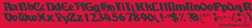 BoyhooddriveRegularTtcon Font – Black Fonts on Red Background