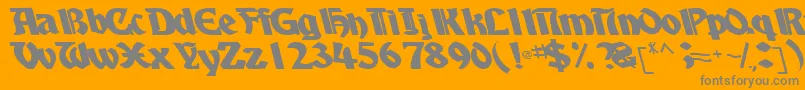 BoyhooddriveRegularTtcon Font – Gray Fonts on Orange Background