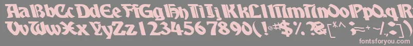 BoyhooddriveRegularTtcon-Schriftart – Rosa Schriften auf grauem Hintergrund