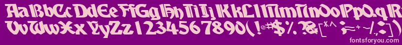 BoyhooddriveRegularTtcon Font – Pink Fonts on Purple Background