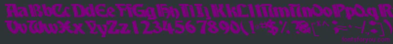 BoyhooddriveRegularTtcon Font – Purple Fonts on Black Background