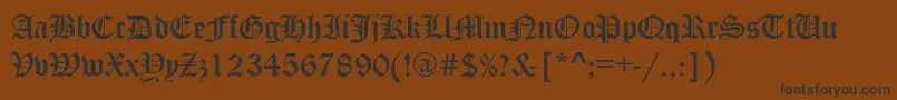 fuente Canterbury – Fuentes Negras Sobre Fondo Marrón