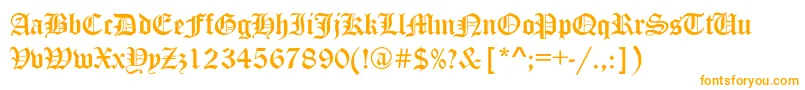 Canterbury Font – Orange Fonts on White Background