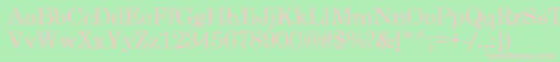 CenturySchoolbookSsi Font – Pink Fonts on Green Background