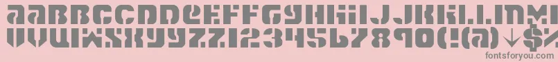 SpaceCruiserLight Font – Gray Fonts on Pink Background