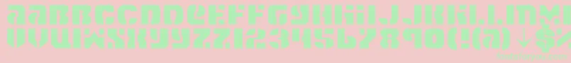 SpaceCruiserLight Font – Green Fonts on Pink Background