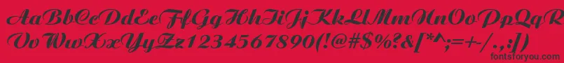 AristocratRegular Font – Black Fonts on Red Background