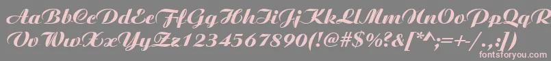 fuente AristocratRegular – Fuentes Rosadas Sobre Fondo Gris