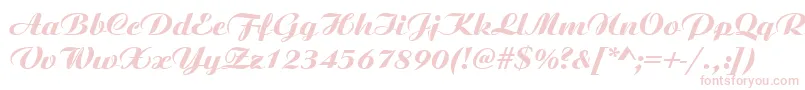AristocratRegular Font – Pink Fonts on White Background