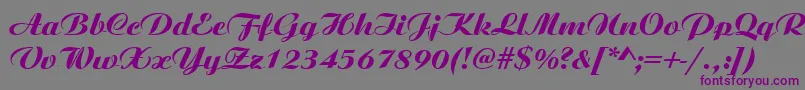AristocratRegular Font – Purple Fonts on Gray Background