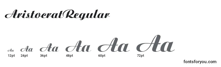 Размеры шрифта AristocratRegular (49908)