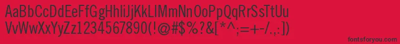 TraditionellsansNormal Font – Black Fonts on Red Background