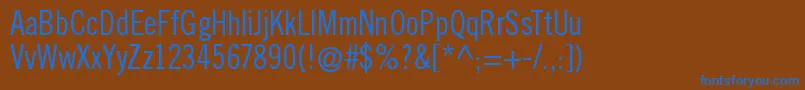 TraditionellsansNormal Font – Blue Fonts on Brown Background