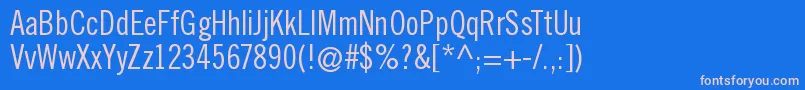 TraditionellsansNormal Font – Pink Fonts on Blue Background