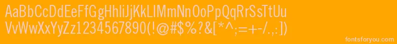 TraditionellsansNormal Font – Pink Fonts on Orange Background