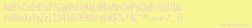 TraditionellsansNormal Font – Pink Fonts on Yellow Background